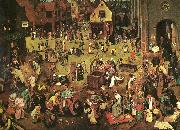 Pieter Bruegel fastlagens strid med fastan Germany oil painting artist